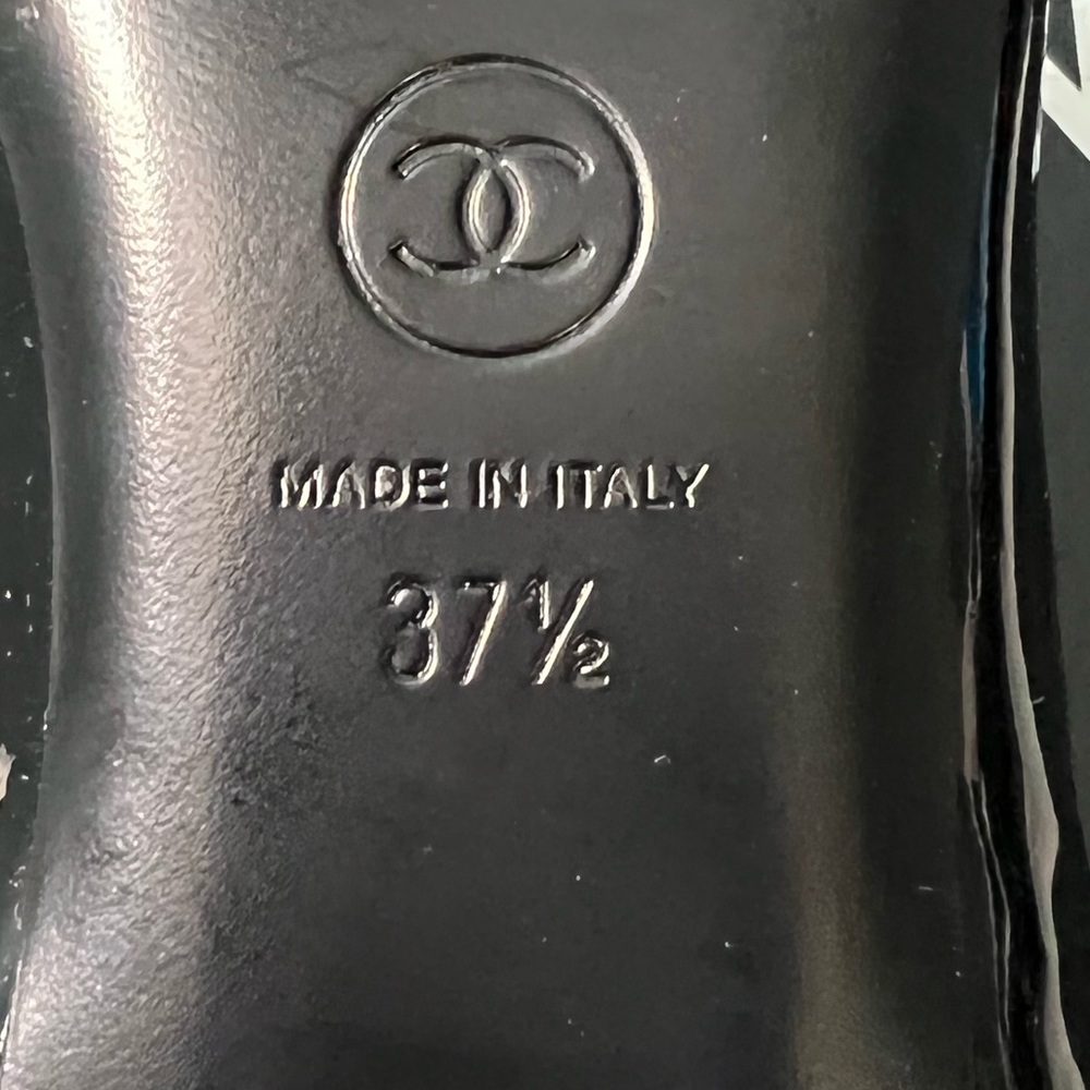 Chanel Interlocking CC Logo Oxfords Black Size 7.5 - Picture 14 of 17